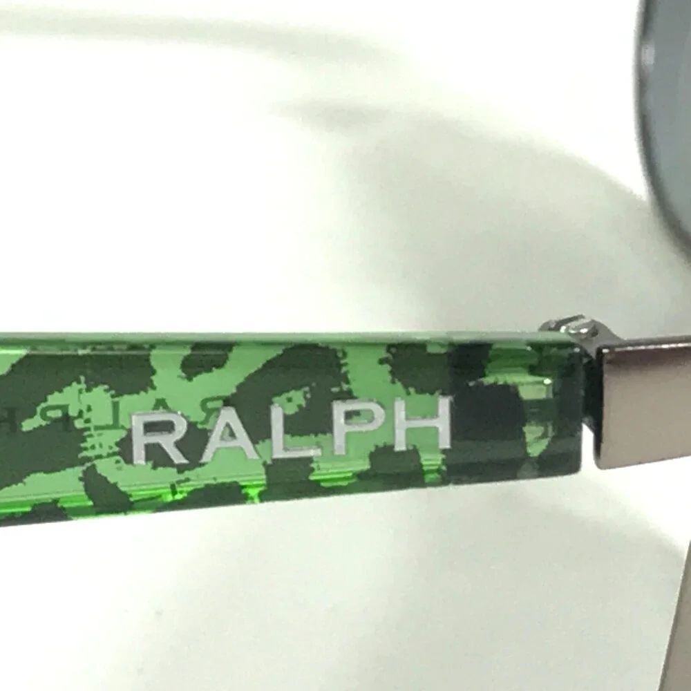Ralph Lauren Sunglasses RA4108 494/T3 Gunmetal Green Cheetah Print w Gray Lenses